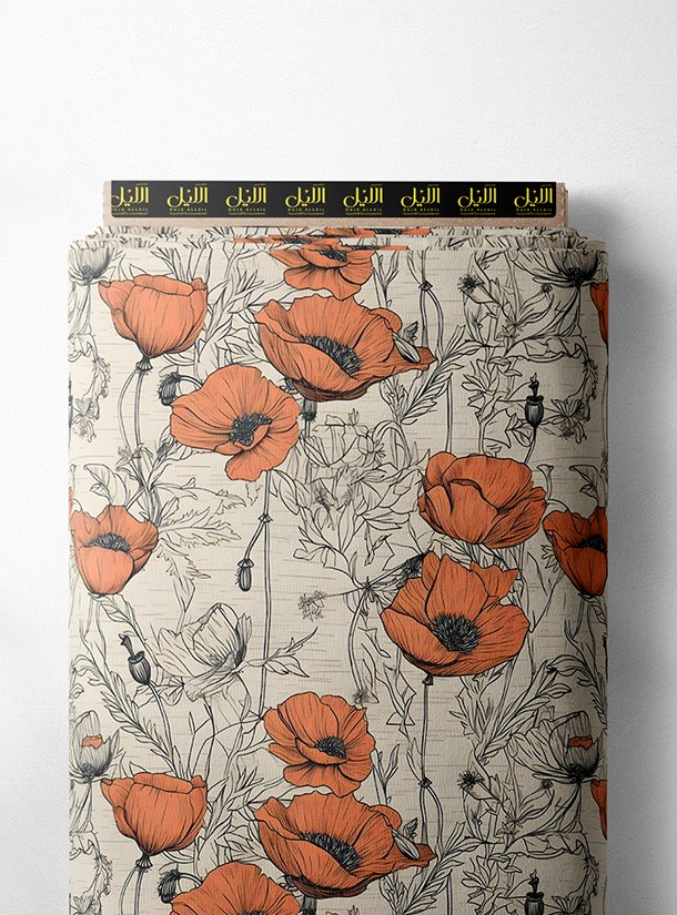 LAI01-3452_1.jpg Petal flower style with orange,green colors - Image 1