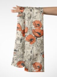 Petal flower style with orange,green colors - Image 3