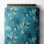 Leaf nature style with blue,green colors