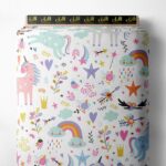 Unicorn mixed style with pink,blue colors