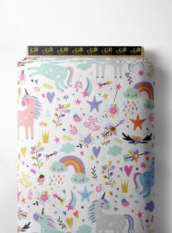 Unicorn mixed style with pink,blue colors