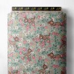 Deer nature style with pink,green colors