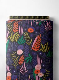 Leaf flower style with green,pink colors