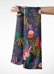 Leaf flower style with green,pink colors - Image 3