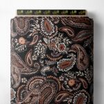 Leaf flower style with brown,white colors