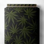 Leaf nature style with green, black colors