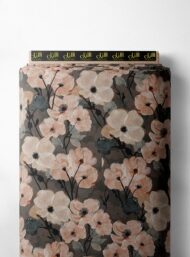 Bloom flower style with pink,grey colors