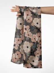Bloom flower style with pink,grey colors - Image 3