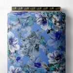 Petal flower style with blue,white colors