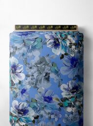 Petal flower style with blue,white colors