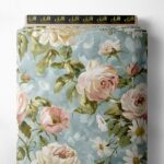 Rose flower style with pink,green colors