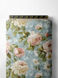 Rose flower style with pink,green colors