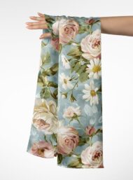 Rose flower style with pink,green colors - Image 3