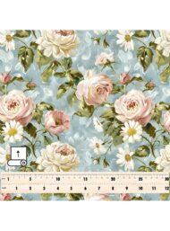 Rose flower style with pink,green colors - Image 5