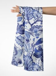 Leaf flower style with blue, white colors - Image 3