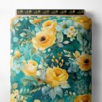 Leaf flower style with yellow,green colors