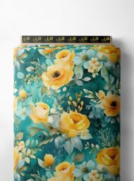 Leaf flower style with yellow,green colors