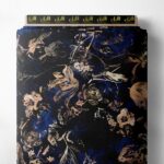 Bloom flower style with blue,black colors