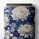 Bloom flower style with white,grey colors