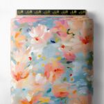 Bloom flower style with pink,white colors