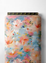 Bloom flower style with pink,white colors