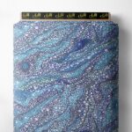 Circle abstract style with blue, white colors