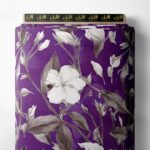 Petal flower style with purple,white colors