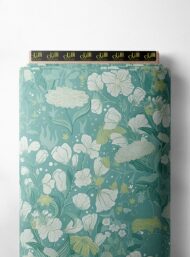 Petal flower style with green,white colors