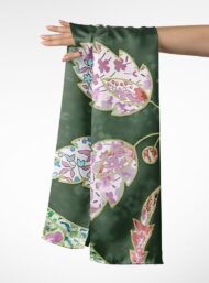 Leaf flower style with green,pink colors - Image 3