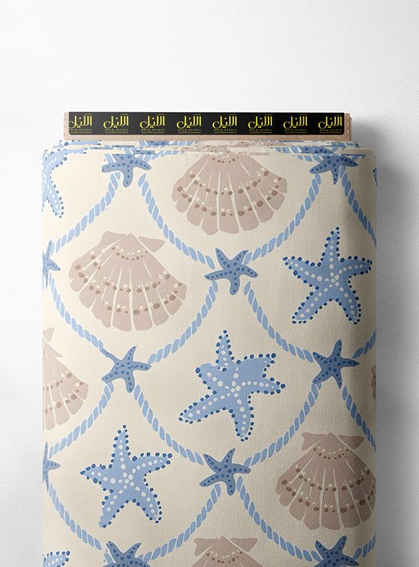 LAI01-3525_1.jpg Shell ocean and sky style with blue, white colors - Image 1