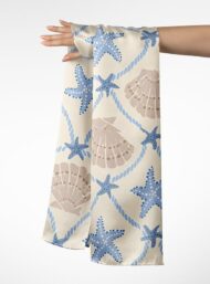 Shell ocean and sky style with blue, white colors - Image 3