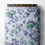 Leaf flower style with green,purple colors