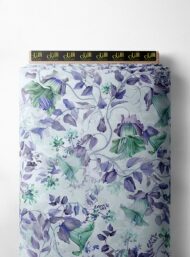 Leaf flower style with green,purple colors