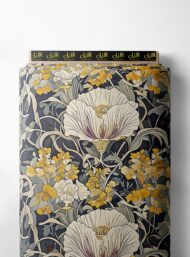 Bloom flower style with yellow,grey colors