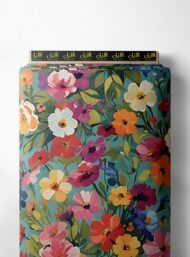 Bloom flower style with pink,yellow colors