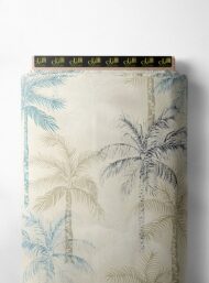 Palm nature style with blue, green colors