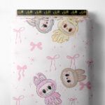 Bunny animal style with pink,white colors