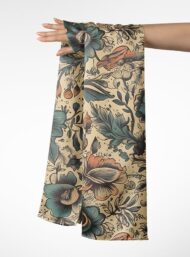 Bloom flower style with brown,green colors - Image 3