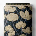 Bloom flower style with white,green colors