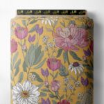 Leaf flower style with pink,white colors