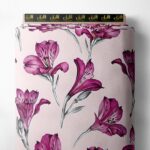 Petal flower style with pink,green colors