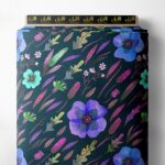 Petal flower style with blue,green colors