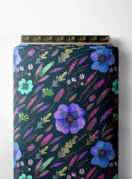 Petal flower style with blue,green colors