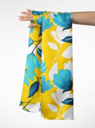 Bloom flower style with blue,yellow colors - Image 3