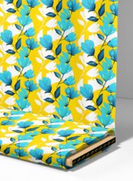 Bloom flower style with blue,yellow colors - Image 4