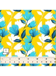 Bloom flower style with blue,yellow colors - Image 5