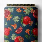 Pomegranate nature style with red,green colors