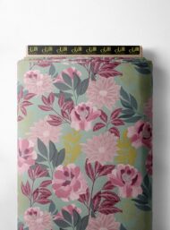 Petal flower style with pink,green colors