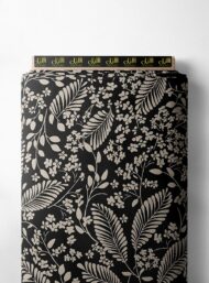 Leaf flower style with black, white colors