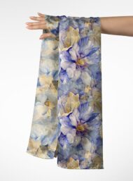 Petal flower style with blue,white colors - Image 3